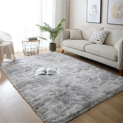 Tapis moelleux tie-dye 40 x 60 cm arc-en-ciel pour chambre, table de chevet, salon, salle de jeux (1/5)