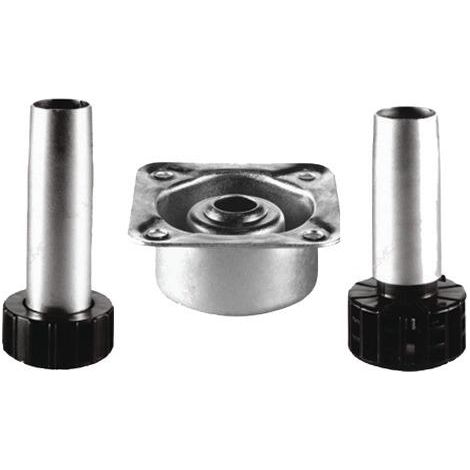 Piede in metallo grigio altezza 150 mm per mobili cucina
