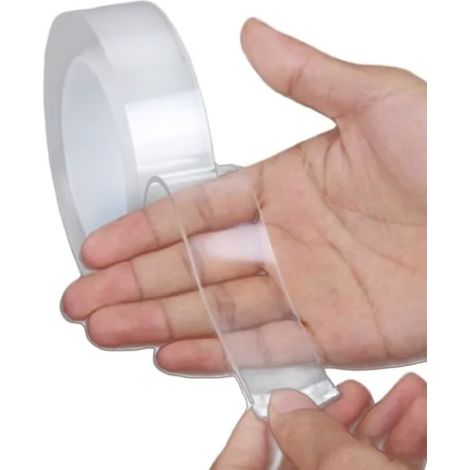 3 Stück starkes, doppelseitiges, abriebfestes, wasserfestes, transparentes Acrylklebeband im Nanometerbereich, 30 mm (1/5)