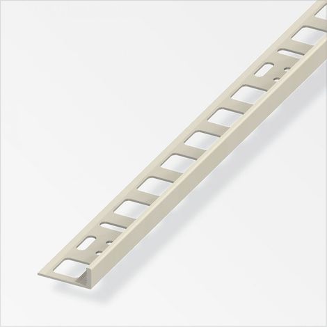 alfer Winkelprofil 1 m, 8 x 21 mm PVC (Kunststoff) glatt beige Winkelprofile
