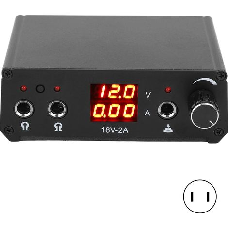 Alimentation Électronique Réglable pour Machine à Tatouer, 90‑265V, Prise US, Noir, Idéale Débutants (1/5)
