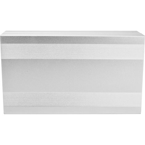 Elektronikgehäuse aus Aluminiumlegierung, sandgestrahlt, oxidiert silberfarben, Schutzhülle, 68 x 145 x 250 mm (1/5)