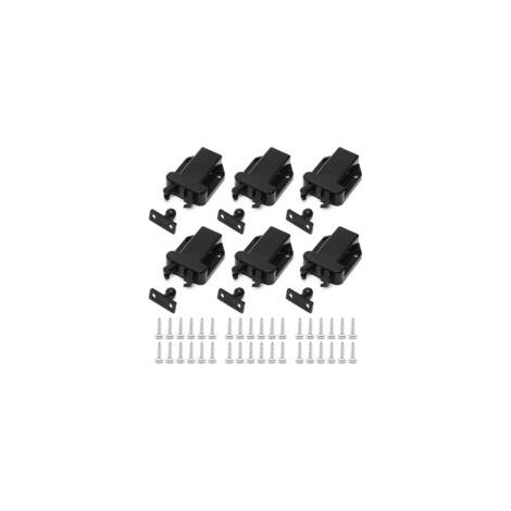 Set mit 6 berührungsempfindlichen Riegeln inklusive Schrauben, Druckriegel mit automatischer Verriegelungsfunktion für Schränke, Druckriegel mit berührungsempfindlicher Entriegelung für Kleiderschränk