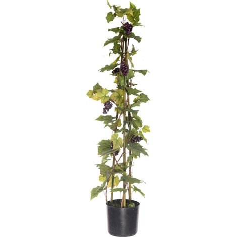 Pianta Artificiale di Vite con Frutti, in Vaso Altezza 120 cm Verde (1/5)