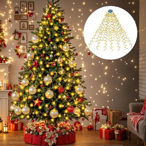 Guirlande Lumineuse Sapin Noël 400 LED 2m x Anneau 16 Brins – Blanc Chaud – Guirlande Sapin avec 8 Modes, Fonction Mémoire et Minuterie – Décor Intérieur (1/5)