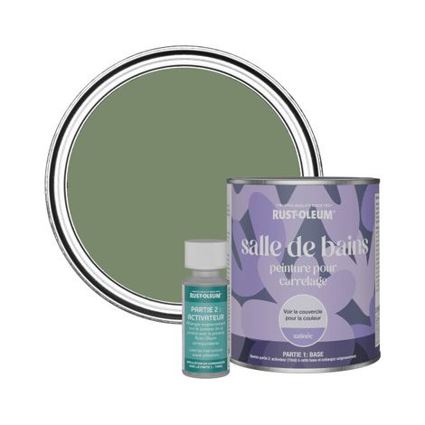 Peinture pour Carrelage de Salle de Bain, Finition Satinée - Broussaille 750ml (1/3)