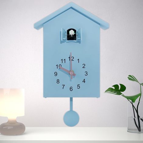 1 horloge à coucou, design moderne minimaliste, oiseau fonctionnel, plastique abs, pour salon et décoration murale (1/5)