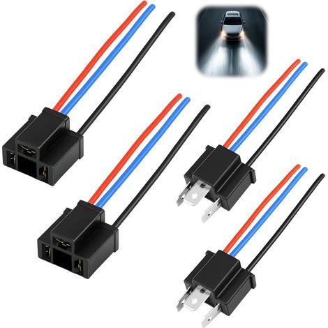 2 Prise H4 Mâle Femelle pour Ampoule Voiture Phare Connecteur de Douille de Lampe, Compatible HB2 9003 - Adaptateur pour Phare, Connexion Fiable, Installation Facile (1/5)