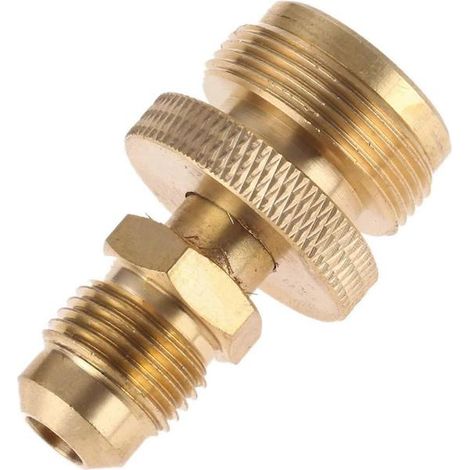Adaptateur de régulateur pour bonbonne de propane de 1 lb, raccord à filetage mâle évasé 3/8 (5/8"-18UNF) (1/5)