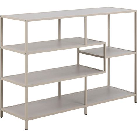 Estantería Norsica Sevferi 102, Gris, Abierta sin pared trasera, MDF, Metal, Número de puertas: 0, Número de cajones: 0, 78x114x35cm