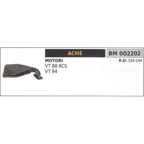 Marmitta per motore ACME motozappa modello VT 88 VT 94 BCS 002202 526-104
