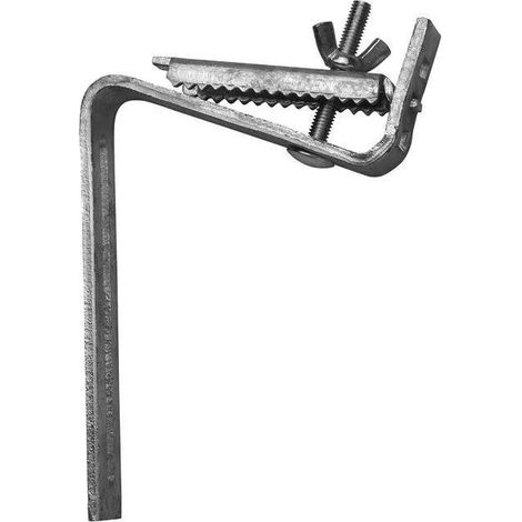 Pince crocodile pour tuile – Acier galvanisé – Avec boulons – Raccord pour gouttière zinc – Usage professionnel – Rheinzink