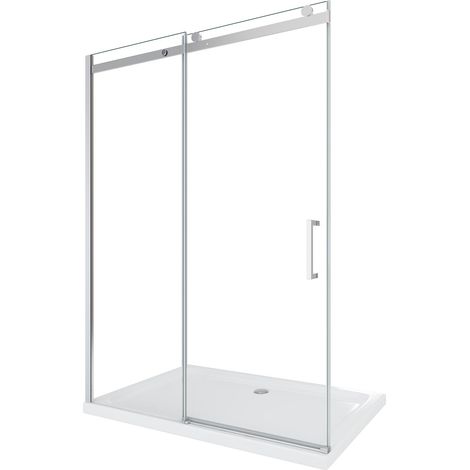Porta doccia vetro trasparente con easy-clean h 190 mod. Vogue 110 cm