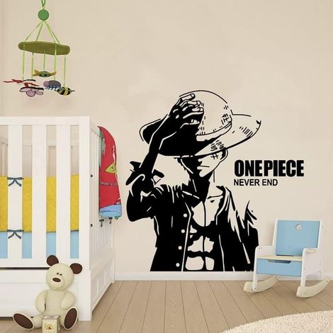Stickers Muraux Une Pièce One Piece Pirates Luffy Cartoon Wall Art