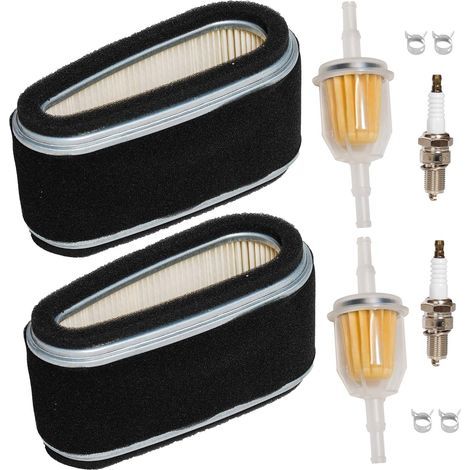 11013-2110 Luftfilter mit Vorfilter, Zündkerze, Tuning-Kit für Kawasaki FC400V FC420V 14 PS 4-Takt Rasenmähermotor Wartungskit (2er-Set) (1/5)