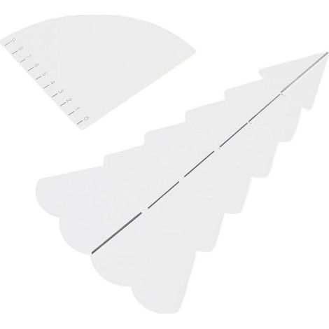 Handgefertigtes Weihnachtsbaum-Quilt-Set aus transparentem Acryl, inklusive Schnittmuster, Lineal und Werkzeugen zur Herstellung von Untersetzern. (1/5)