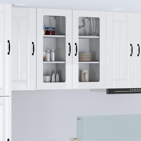 Küchenschrank Lucca 2 pcs Hochglanz Weiß 40 x 31 x 80 cm