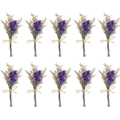Mini Bouquet Fleurs Séchées Myosotis Naturel 10 Pcs Violet (1/5)