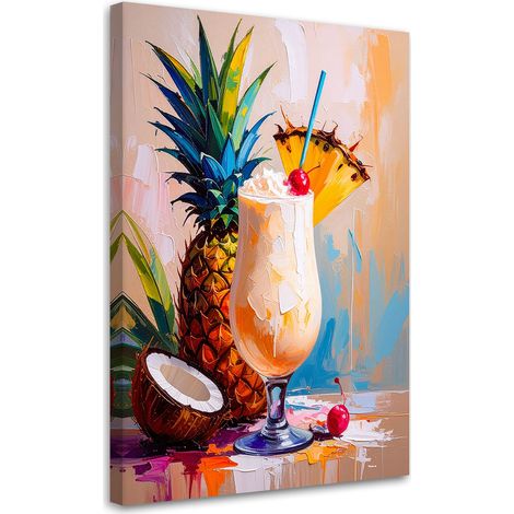 Tableau déco Boisson Pina Colada Cocktail 60x90 (1/4)