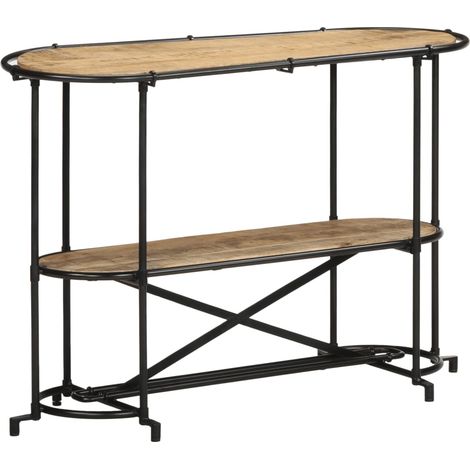 Konsolentisch 110x42x76 cm Raues Mangoholz