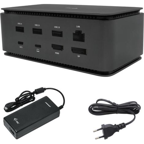 Metal USB4 Docking station Dual 4K HDMI DP with Power Delivery 80 W + Universal Charger 112 W (1/4)