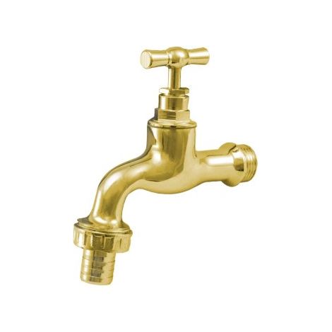 Wasserhahn aus poliertem Messing - 3/4" - 1" (1/4)