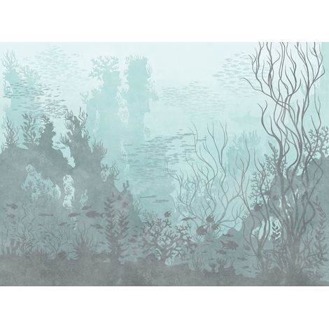 Panoramique, Fresque Nature Bleu The Wall 3 A.S. Création (1/4)