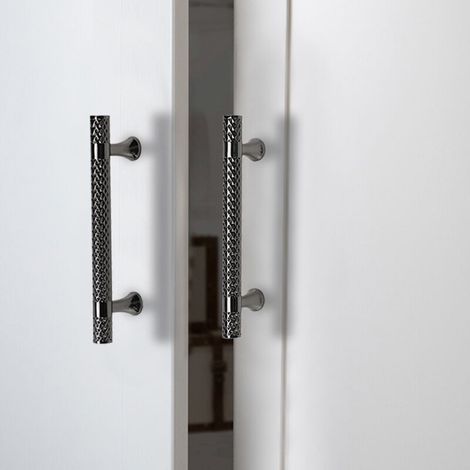 Poignée de meuble noire, espacement des trous de 192 mm, poignée de cuisine en alliage de zinc, poignée d'armoire de chambre, 2 pièces (1/4)