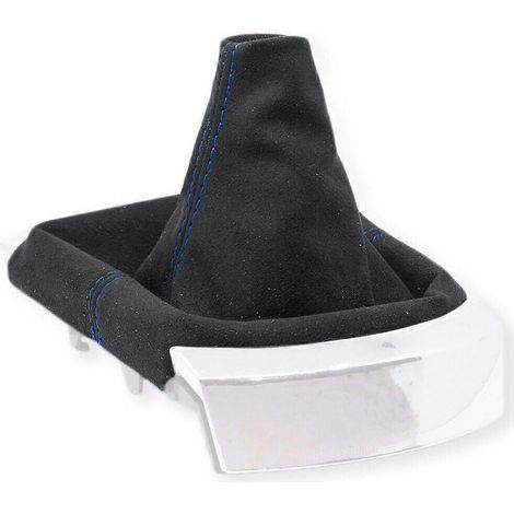 Soufflet de levier de vitesse pour Seat Ibiza MK3 6L (2002-2008), surpiqûres Alcantara bleu foncé (1/5)