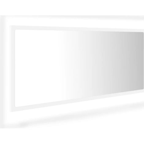 LED Bathroom Mirror White 100x8.5x37 cm Acrylic vidaXL