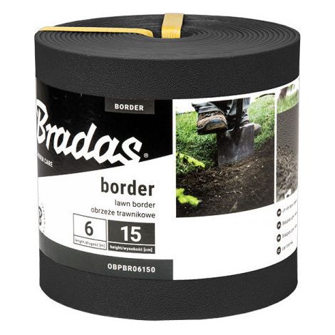 Bordure de jardin noire BORDER Longueur 6M Hauteur 150mm