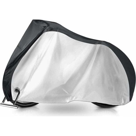 Housse de vélo imperméable et anti-UV – 200 x 70 x 110 cm, couleur argent et noir, protection contre la pluie, la poussière et les rayons UV