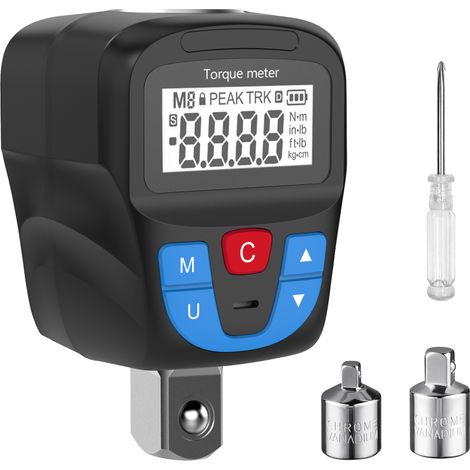 Irovami Testeur couple numérique 6,8-135 N.m – 1/2″, LED, 999 données, auto/vélo