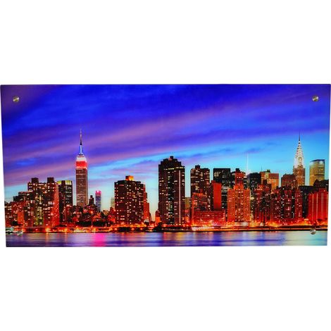 [NEUWERTIG] Glasbild T114, Wandbild Poster Motiv, 50x100cm New York (1/3)