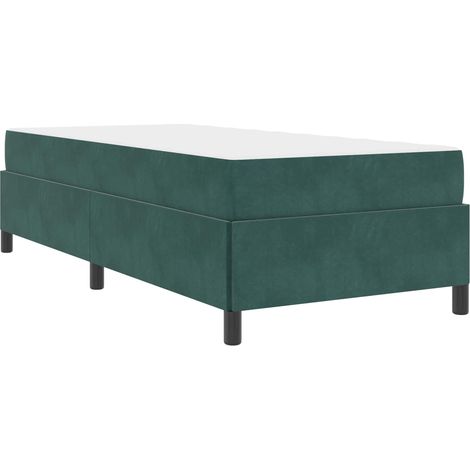 Maison Exclusive - Struttura del letto Verde Scuro 90 x 190 cm Tessuto
