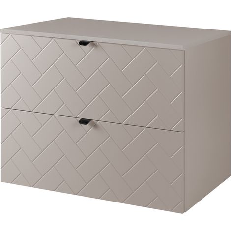 Mobile da bagno, Cashmere, 80 x 57 x 46 cm, Maniglie Nere (1/5)