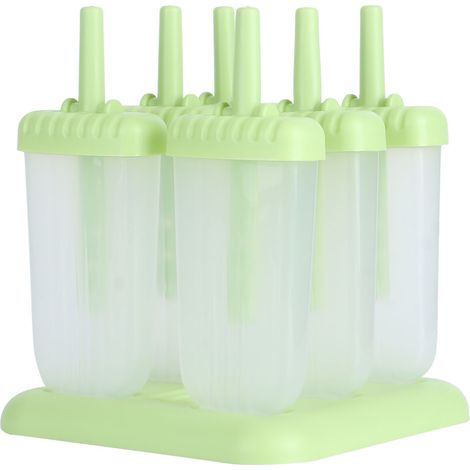 Moule à glace réutilisable à 6 cavités pour la maison, outil de moulage DIY, accessoires de cuisine, vert