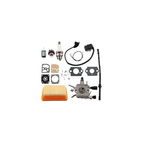 Vergaser mit Zündspule, Kraftstofffilter, Kraftstoffleitung und Luftfilter für Stihl FS120, FS200, FS202, FS250, FS300 und FS350 Rasenmäher/Freischneider 41341410300