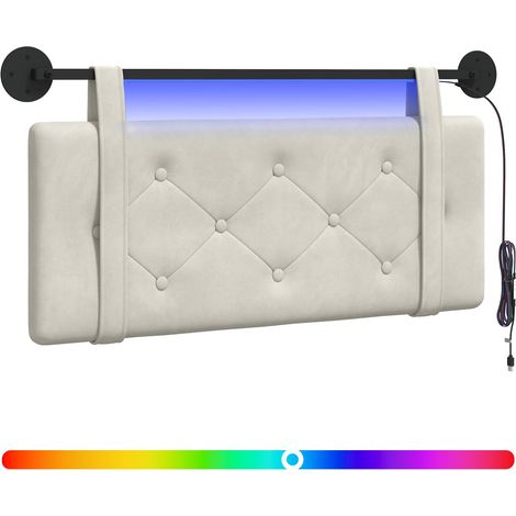 Maison Exclusive - Testiera sospesa Con luce LED Crema Velluto (1/5)