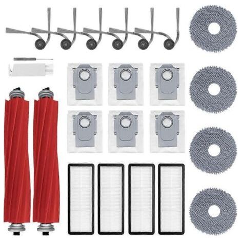 Kit d'accessoires QV 35A (24 pièces) pour aspirateur robot Roborock QV 35A/QV 35S/QR 598/QR 798 : brosse, lingettes de nettoyage, filtres et sac. (1/5)