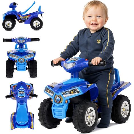 Correpasillos para bebé de un año Quad azul (1/5)