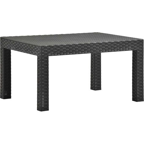 vidaXL Table de jardin Anthracite 58x58x41 cm PP Rotin (1/5)