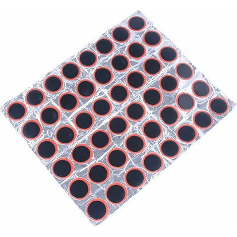 48 Pcs Réparation de Pneus en Caoutchouc Robuste Patch de Pneu Urgent de 25mm Rustine Pneu Universelle Reparation Pneu Moto Ronde pour Vélo Moto Chambre à air de Bicyclette de vélo (1/4)