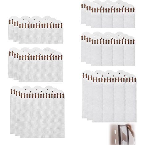 36 Paires Languettes Accroches Tableaux, Adhésif Sans Percer, Pour Cadres Muraux, Décoration Intérieure (1/5)