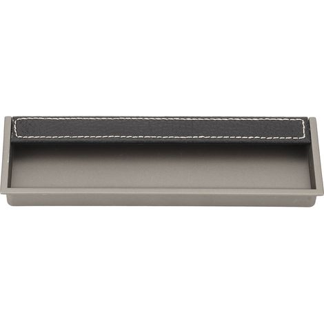 Poignée de tiroir encastrée noire pour armoire et porte coulissante (1/5)