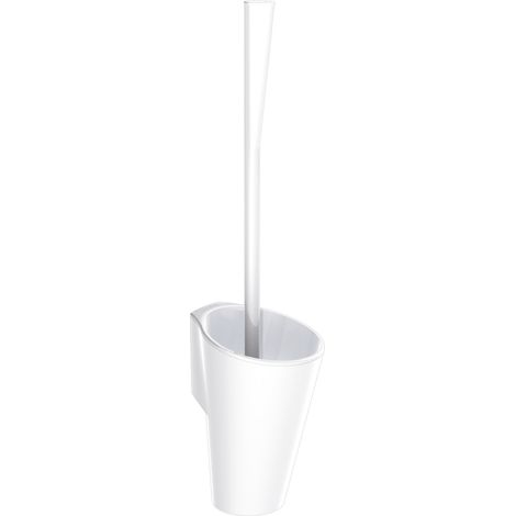 Delabie Ensemble de brosse WC. Montage mural avec poignée ergonomique en nylon blanc