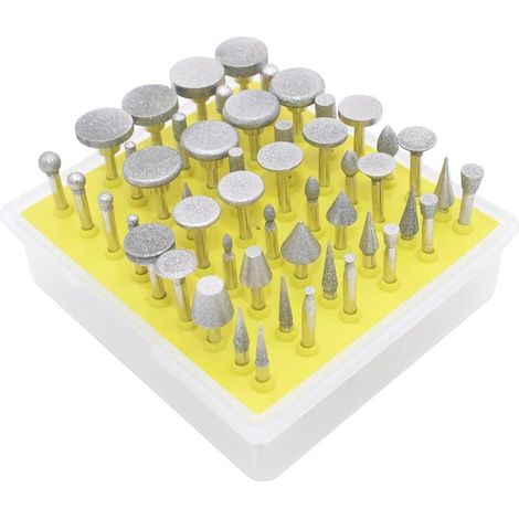 Kit de 50 tiges pour meule à diamant et bijoux, tige de 0,3 cm, grain 120 (1/5)