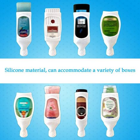 Distributeur mural pour shampooing et gel douche, couverture en silicone avec pompe, support d'organisation pour bouteilles de 10-18 oz, coloris blanc/rouge, 1 ou 2 pièces (1/5)