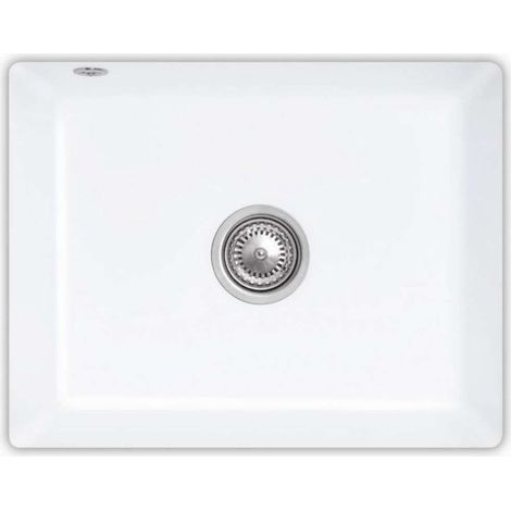 Subway 60 SU, Lavelli sottotop, 545 x 440 mm, Installazione sotto top in pietra naturale o ricostituita, Lavabo sottotop incluso Piletta manuale, cromo Bianco lucido (1/3)