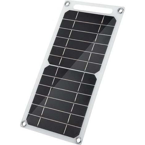 Panneau solaire monocristallin 6W 6V, 2 connecteurs inclus, pour recharger appareils 5V : téléphones, appareils photo sportifs et petits équipements nomades (1/5)